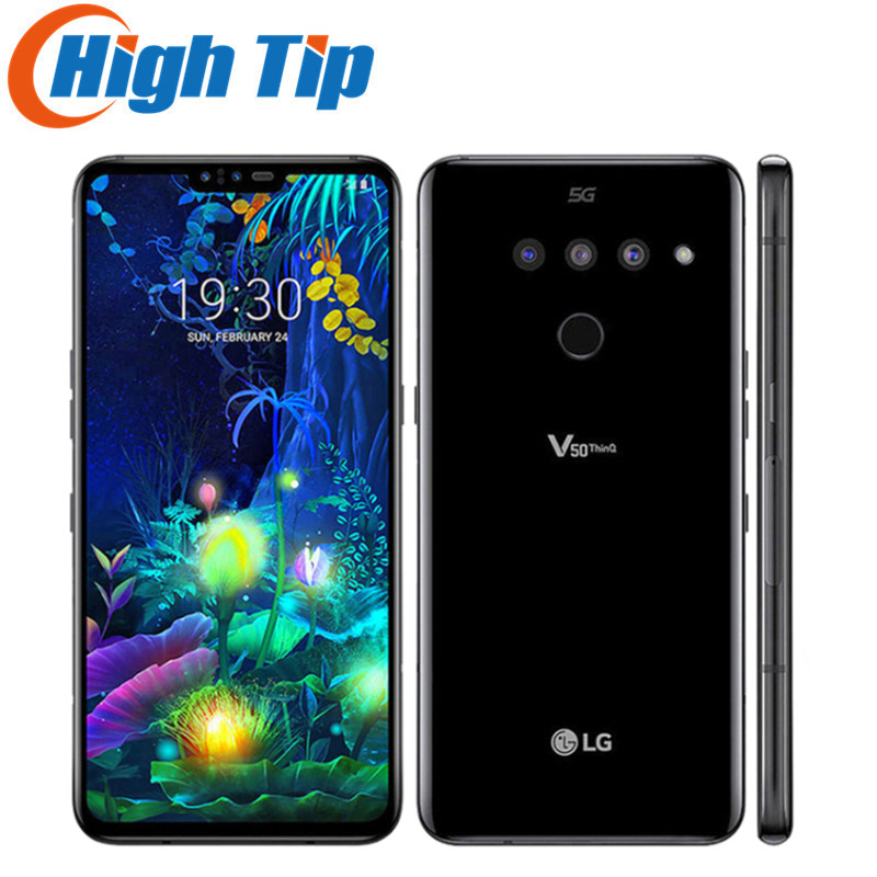 Unlocked Original LG V50 V500N V450PM ThinQ 5G LTE NFC Cell Phone 6.4'  6GB+128GB Dual Front Triple 3 Rear Camera Mobile Phone