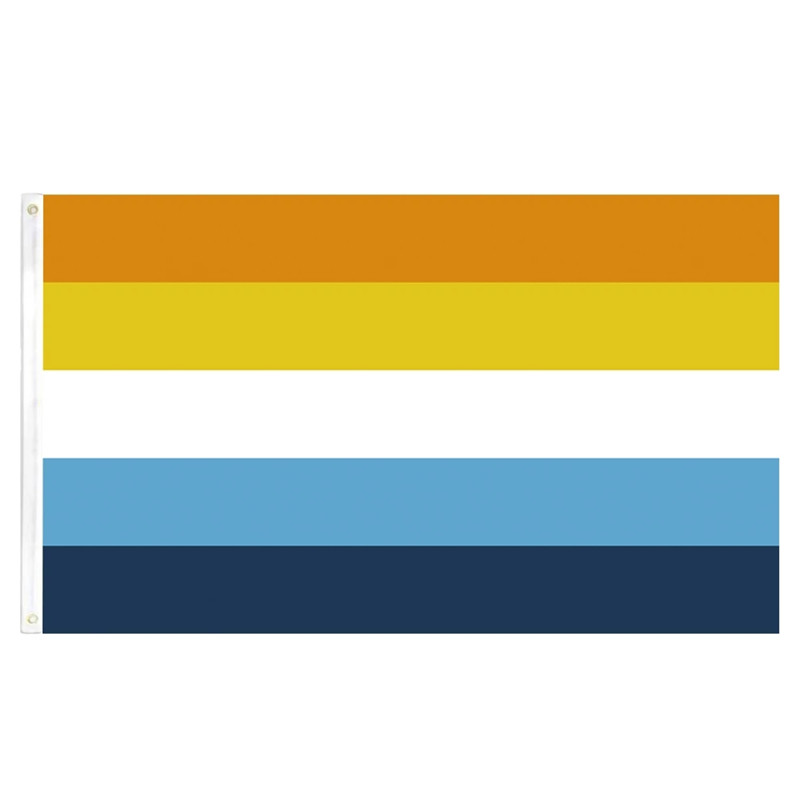 5' x 3' Aroace Pride Flag Banner Polyester with Brass Grommets 150cm x 90cm