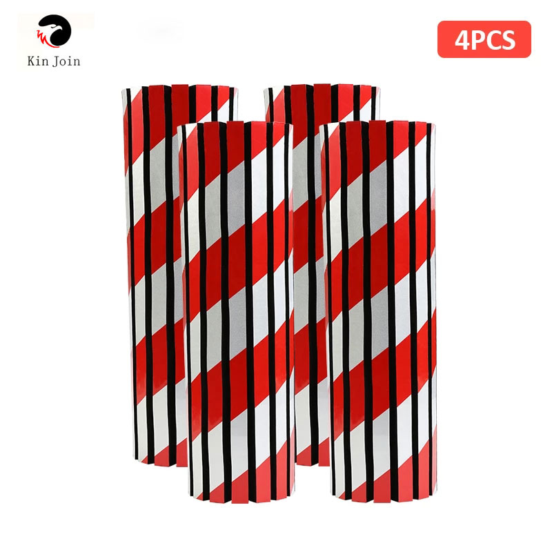 KinJoin 4pcs High Visibility Reflective Foam Sticker Garage Wall Protector Wall Corner Guard Car Door Protection Safety Parking