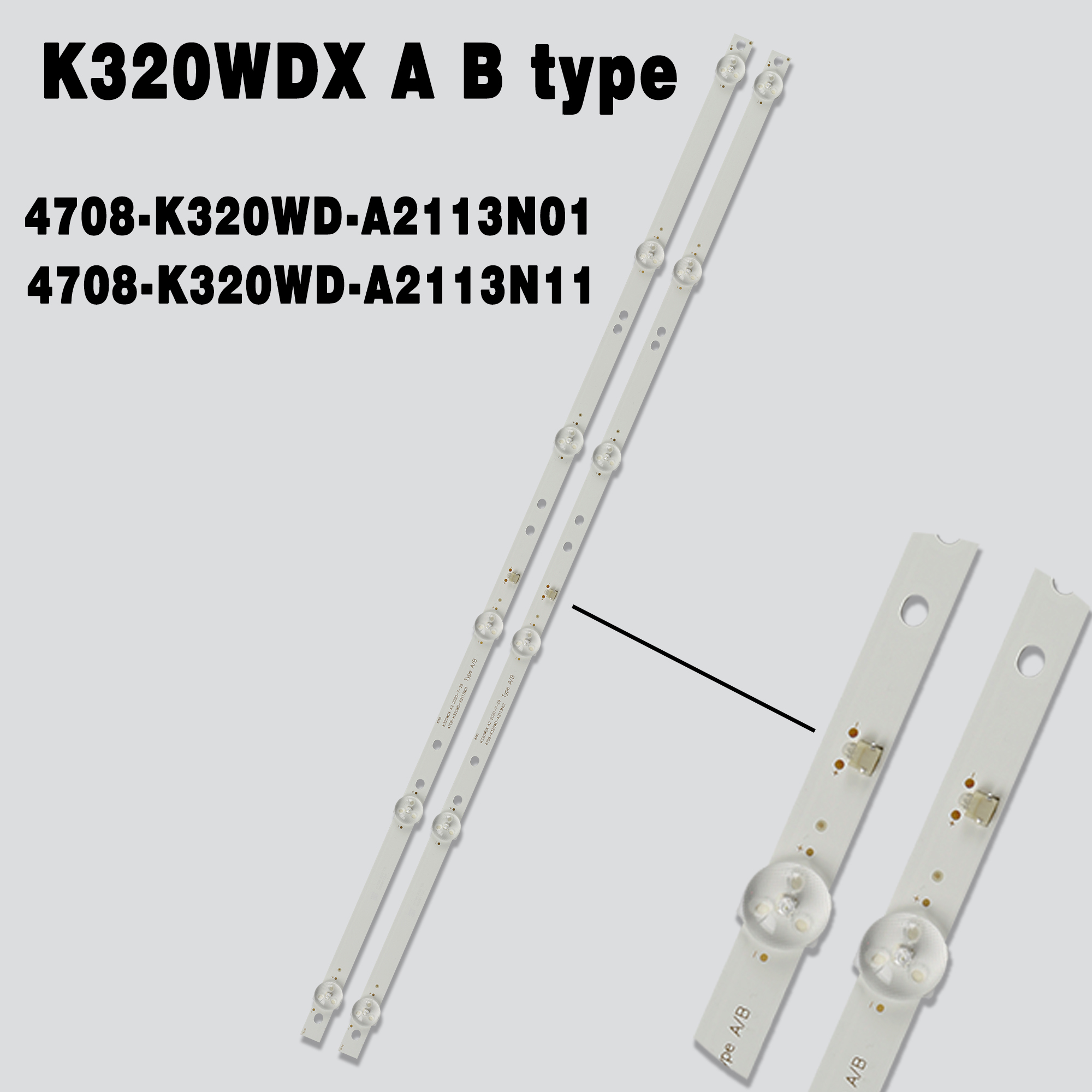 2 PCS/set LED Backlight Strip For PANASONIC TX-32FR250K 2T-C32ACSA K320WDX A1 A2 4708-K320WD-A2113N01 A1113N11 A B type