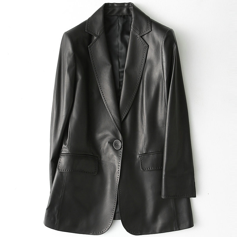  Women Casual Genuine Leather Jacket Spring Real Sheepskin Coat Female Slim Ladies Jackets Outerwear