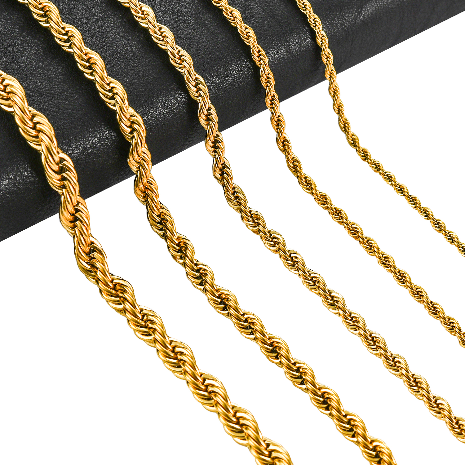 2/3/4/5/6mm 316L Rope Chain Necklace Stainless Steel Never Fade Waterproof Choker Men Women Jewelry Gold Color Chains Gift