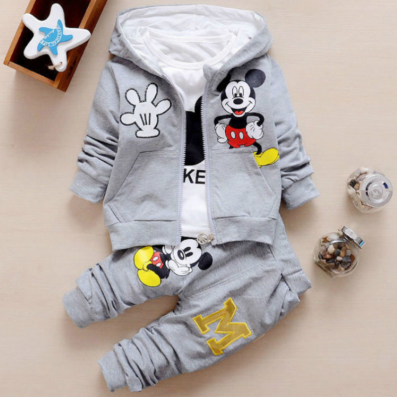 Toddler Baby Girls  Clothing Sets Spring Autumn Kids Outfits Hoodie+T-shirt+Pants 3pcs Tracksuit Children Clothes Sport Suit