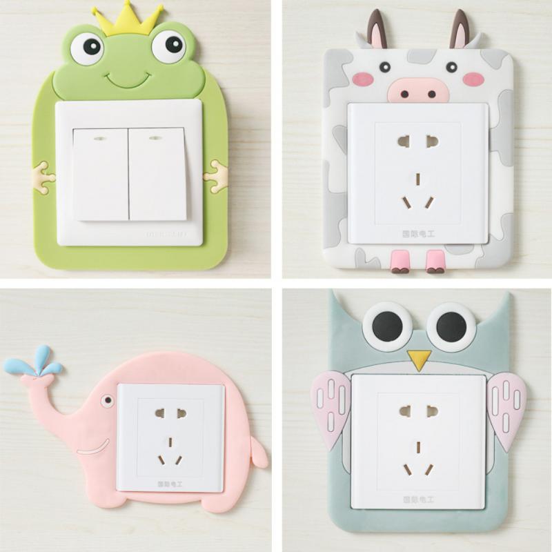 Soft PVC Switch Sticker Paste-free Luminous Socket Decorative Protective Cover Decorative Decals Kids Electrical Safety Washable