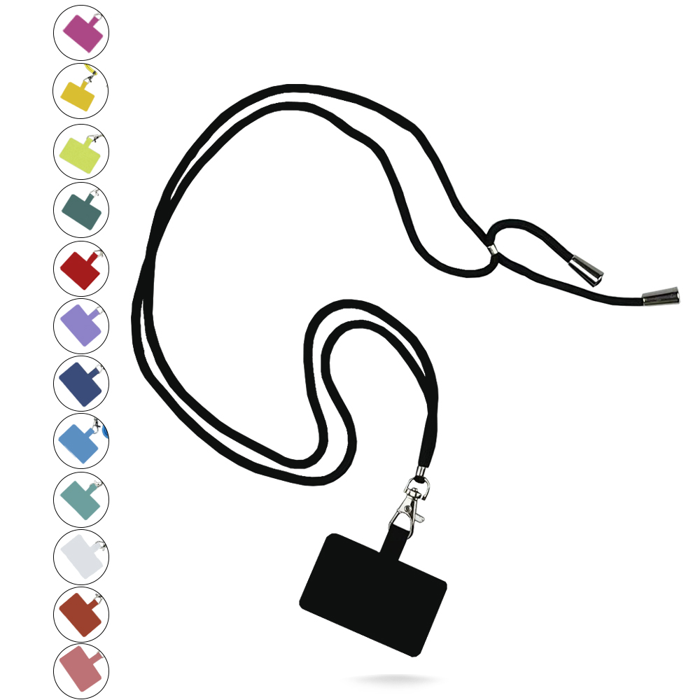 Phone Lanyard Adjustable Detachable Neck Cord Universal Strap Carabiner Compatible Pendant With Card For Mobile Key Fobs Colors