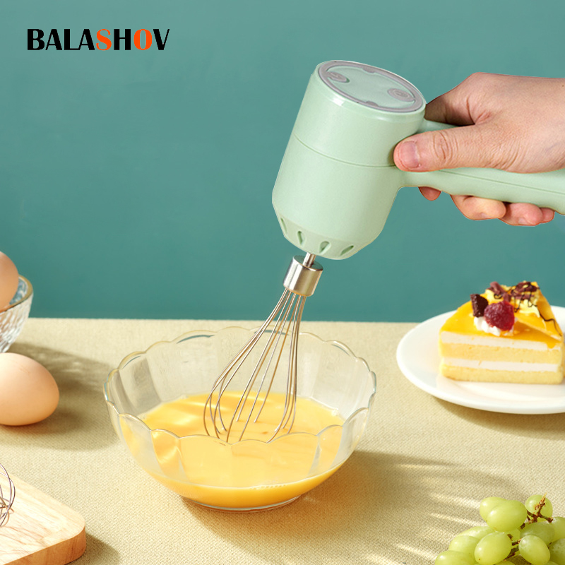 Rechargeable Electric Milk Frother Foam Maker Garlic Chopper 2 In 1 Ginger Chili Vegetable Crusher Foamer High Speed Drink Mixer