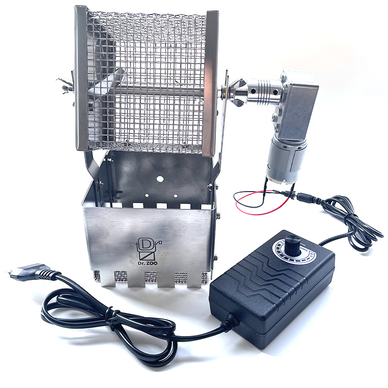 220V/ 110V Electric Rotating Far Infrared Heating Coffee Bean Roaster Stainless Steel Cube Coffee Baking Roast Coffee Machine