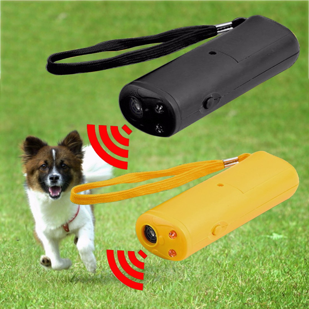 Pet Dog Repeller Anti Barking Stop Bark Training Device Trainer LED Ultrasonic 3 in 1 Anti Barking Ultrasonic Without Battery