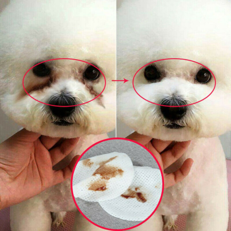 130PCS/Set Pet Eye Wet Wipes Dog Cat Pet Cleaning Wipes Grooming Tear Stain Remover Gentle Non-initiating Wipes Towel