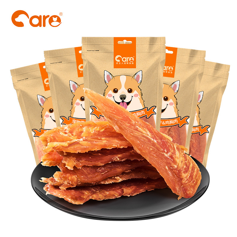 Dog Snacks Pet Teddy Golden Retriever Dog Training Training Reward Molar Dried Chicken Dried Duck Meat Meat220g