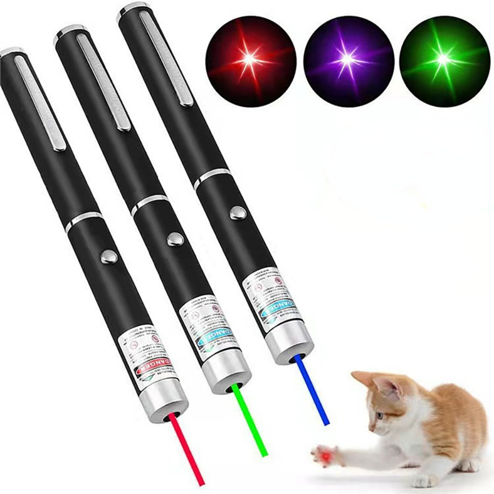 3PCS Cet Toys  Laser Pointer  Red Light Green Blue Light Hunting Accessories Drop Shipping  Cat Toys Interactive 5 mw