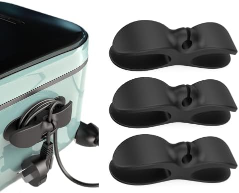Cord Organizer for Kitchen Appliances,3pack Upgraded Kitchen Cord Organizer,Appliance Cord Organizer Stick On Appliances Blender,Coffee Maker,Pressure Cooker,Toaster-Black