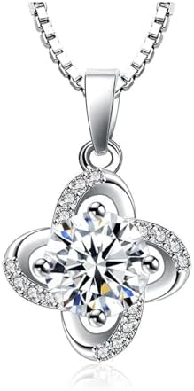 Gifts For Women Wife Gifts Anniversary, Diamond Necklace For Women, 1 Carat Round Diamond,Birthday Gift For Her Girls