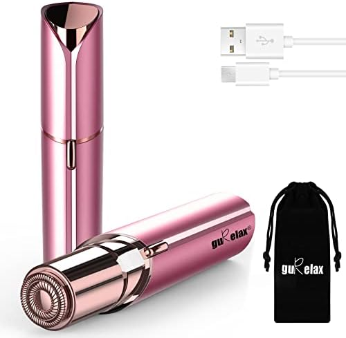 Facial Hair Removal for Women, Gurelax Facial Hair Remover, Electric Face Shaver, Painless Hair Removal Device for Lip, Chin with a Velvet Bag