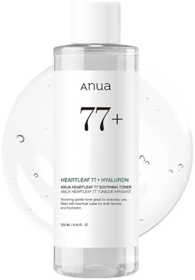 Anua Heartleaf 77 Soothing Toner I pH 5.5 Trouble Care, Calming Skin, Refreshing, Hydrating, Purifying, Cruelty Free, Vegan,(250ml / 8.45 fl.oz.)