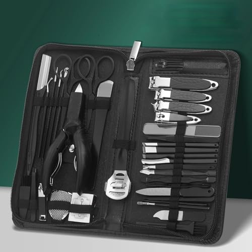 40 Piece in 1（Black） Manicure Set Pedicure Tools Set Nail Grooming Kit for Women Mens, Nail Manicure Kit Foot Hand Care Kit