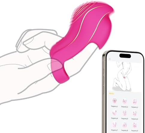 Adult Sex Toys - Finger Vibrator with 9 Vibration + 5 APP Modes, Women Sex Toys Mini Vibrator for G-Spot, Clitoral, Anal, Nipple Stimulation, Quiet & Waterproof Adult Toys for Women Couples