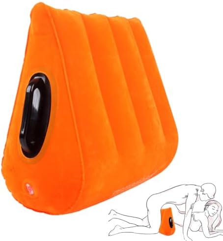 Sex Pillow for Adults Couples Inflatable Triangle Angled deep Penetration Play for Kinky Couple Sex Cushion Toys Sex Position Furniture for Bedroom Men Women Sex Toy Game Tools Cushion