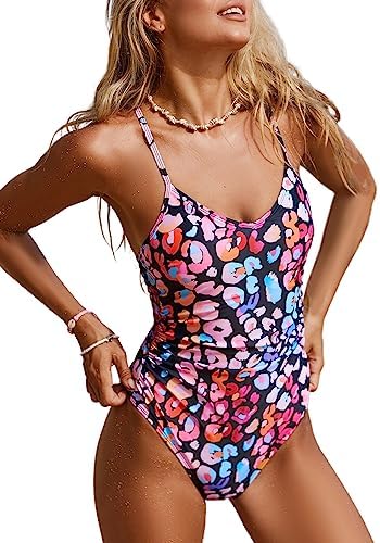 CUPSHE Women's One Piece Swimsuits Bathing Suits Cutout V Neck Tummy Control Adjustable Straps O Ring