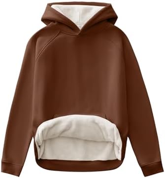 ANRABESS Womens Fleece Hoodies Warm Sherpa Lined Hooded Sweatshirts Casual 2024 Winter Pullover Sweaters