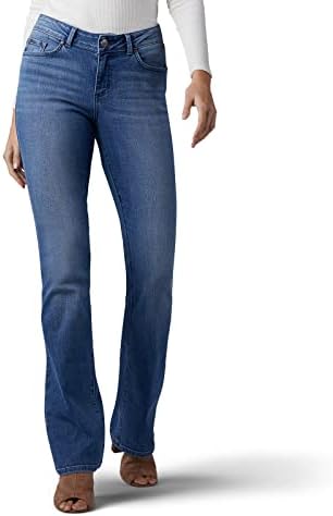 Lee Women's No Gap Waistband Regular Fit Bootcut Jean with Hidden Pocket