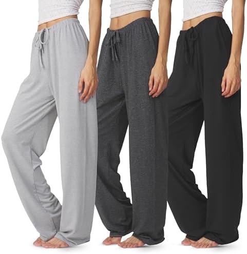 Ultra Performance Womens Pajama PJ Pants 3 Pack Lounge Bottoms Pajamas for Women (Avail in Plus Sizes)