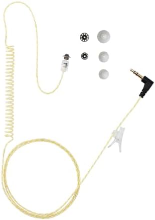 Tubeless Covert IFB Police Listen Only Earpiece for Remote Speaker Mic (3.5mm Connector, 55")