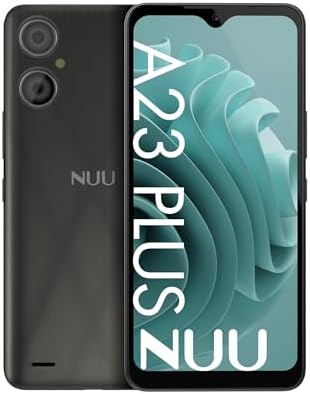 NUU A23Plus Basic Cell Phone for AT&T, T-Mobile, Cricket, Mint Mobile, Metro, 64G/3GB 6.3" 4G LTE, Q Link, Hello Mobile Dual SIM, Black, 365 Days US Warranty with Detachable & Replaceable Battery