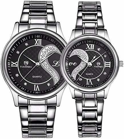 DREAMING Q&P Valentine's Romantic His and Hers Quartz Analog Wrist Watches Gifts Set for Lovers Set of 2