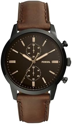 Fossil Townsman Men's Watch with Chronograph Display and Genuine Leather Band