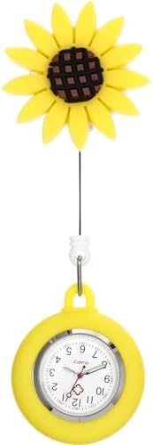 Watch Retractable Watch with Second Hand for Nurses Fob Watch Clip On Hanging Stethoscope Lapel Watch Digital Watch Pocket Watch for Students Women Men Clip Watch