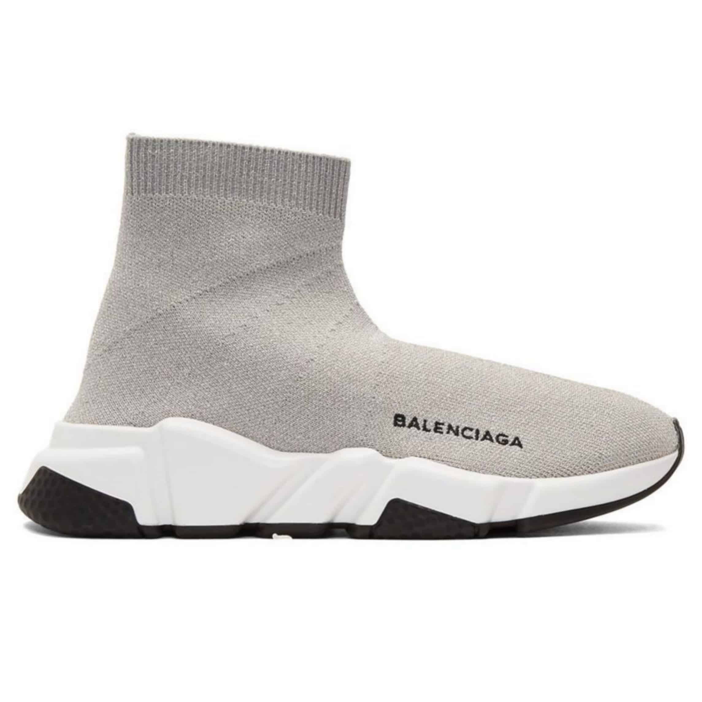 BALENCIAGA SPEED TRAINER METALLIC SILVER LUREX – BB18